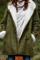 Ingvn - Casual Solid Patchwork Pocket Hooded Collar Outerwear(9 Colors)