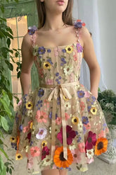 Ingvn - Sweet Elegant Embroidery Appliques Princess Dresses