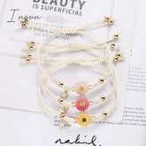 1pcs New Fashion Simple Colorful Sunflower Star Handwoven Bracelet for Women Sweet Elegant Party Jewelry Gifts
