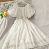Ingvn - Women Dresses Summer Sexy V Neck Floral Print Boho Beach Dress Ruffle Short Sleeve A Line Mini Dress Wrap Sundress sexy dress