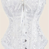 Ravishing Ruffle Strapless Corset Bustier - Sculpting Tummy Control, Lace-Up Jacquard Body Shaping, Adjustable Hooks, Comfortable Women's Lingerie & Shapewear for Hourglass Figure