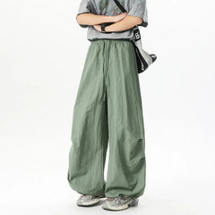 Unisex Pants Wide Leg Athletic Lounge Pants Spring Summer Lightweight Stretch Waist Casual Sportswear Joggers Loose Thin Comfort