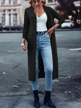 Plus Size Womens Flowy Cardigan - Comfortable Solid Color, Long Sleeve, Soft Stretch, Open Front Longline Design - Perfect Casual Wear for Everyday Style