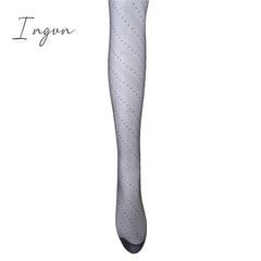 Ingvn - New Women Tights Black Dots Heart Pattern Whole Seamless Sexy Tights Female Ladies Thin Summer Tights Fashion
