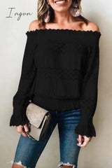 Ingvn - Flounce Design Dusty Blouse (7 Colors)