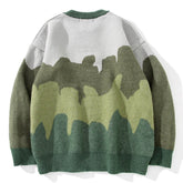 streetwear men oversized Harajuku sweater punk hip hop pullover gradient striped color knitwear vintage ugly sweater women