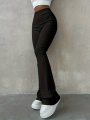 Chic High-Waist Leggings - Comfort Stretch, Solid Color, Perfect for Autumn & Winter - Womens Fashion