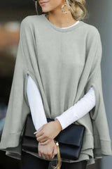 Ingvn - Cape Loose Crew Neck Tops