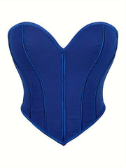 Elegant Strapless Tummy-Control Shapewear Corset | Adjustable Lace-Up | Sexy Knit Bustier | Medium Support Lingerie