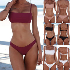 Ingvn - womens fashion Bikini Swimsuit Bottom Beachwear Push Up Padded Bra G- String Panties Swims Uit Women Bra Underwear Bathing Suit Beach Wear