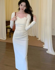 Women Sexy Bodycon Wedding Runway Party Dress Autumn Elegant Birthday Evening Prom Robe Spring Fashion Female Solid Clothing