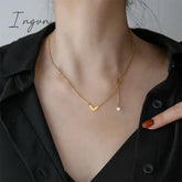 New Fashion Simple Golden Heart Pendant Zircon Tassel Adjustable Necklace for Women Sweet Elegant Party Jewelry Gifts