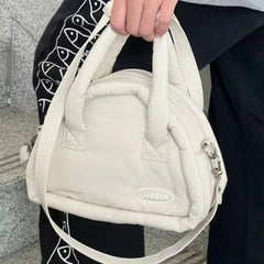 INGVN Sweet Cute Handbags for Women Fluffy Soft Clouds Casual Crossbody Bag Harajuku Style Summer New Fashion Shoulder Bag
