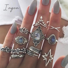 Ingvn - Vintage Eleven Pieces Rings (Subject To The Actual Object)