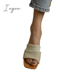 Women Open Toe High Heel Slippers Retro Chunky Heel Platform Slides New Summer Breathe Comfort Sandals zapatillas