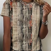 Vibrant All-Over Print Women's T-Shirt - Breathable, Short Sleeve Crew Neck - Perfect for Spring & Summer Casual Outfits