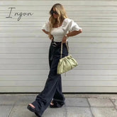 Ingvn - Spring Outfits Casual Fashion Straight Leg Women's Jeans Denim Bottom Harajuku Boyfriend Long High Waist Baggy Jeans Fall Pants