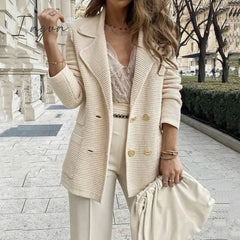 Ingvn - Ladies Elegant Fashion Solid Color Blazer
