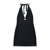 Sexy Package Hip Backless Halter Dress For Women Summer Club Party Robe New