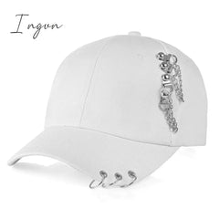 Ingvn - Women Men Fashion Baseball Cap With Rings Kpop Bts Snapback Trucker Hat Dad Hat
