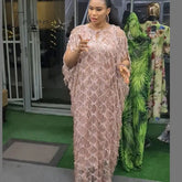 Ingvn - Outfits 2023 Fashion Trends Long African Dresses for Women Plus Size Clothing Dashiki Tassel Sequins Abaya Muslim Dress Africa Clothes Robe Africaine Femme