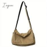 Ingvn - Women's Messenger Bag Vintage Handbag Canvas Teenager Shoulder Tote Bags Casual Handbag Crossbody Handbags