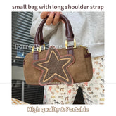Ingvn Sweet Stars Y2k Ladies Messenger Bags Fashion Vintage Faux Deerskin Women's Shoulder Bag Mini Cute Retro Female Handbags Purse