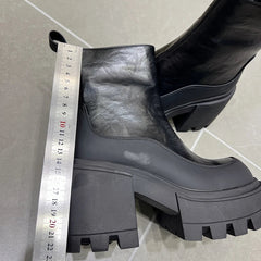 Ingvn Vintage Punk Style Women Ankle Boots Fashion Modern Short Booties Ladies Elegant Thick Heels Botas Mujer