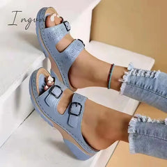 Ingvn - Sandals Women Summer 2024 Heels Sandals Summer Wedges Shoes For Women Platform Sandalias Mujer Elegant Heel Sandals Shoes Female