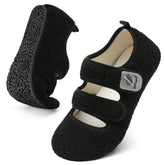 Cozy Wide Fit Slippers for Women - Soft, Lightweight, Non-Slip Rubber Sole, Hook-and-Loop Fastener, Breathable Fabric Upper, EVA Insole, Perfect for Indoor/Outdoor Use in Fall Season