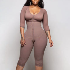 Solid Color Shapewear New Breasted One Piece Shapewear High Compression Faja Bra Waist Trainer