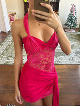 Lace Draped Ruched Sexy Mini Dress For Women Robe Fashion Halter Off-shoulder Backless Sleeveless Bodycon Club Dress