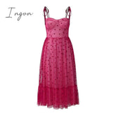 Ingvn - Women's dresses summer sexy Slash neck floral print boho beach dress pleated Sleeveless dress wrap robe sundress