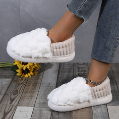 Cozy Plaid Slip-on Slippers - Plush Lining & Anti-Slip Sole - Ideal for Indoor Comfort