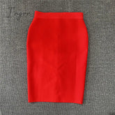 Ingvn - High Quality Women New Rayon Bandgae Skirt Elegant Pencil Skirt Celebrity Sexy Club Party Wear Vintage Vestios