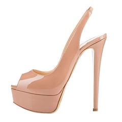 LOSLANDIFEN Women Sandals Sexy 14CM Super High Heels Open Toe Platform Sandals Gladiator Party Dress Red Wedding Shoes