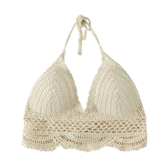 Woman Sexy Top Crochet Tank Tops Women Corset Femme Tanks Crop Camisole Japanese Fashion Knit Camis Built In Bra Dropshipping
