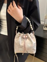 Drawstring Pearl Bucket Bag