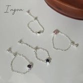 Kpop Star Crystal Zircon Rings Pink Girl Adjustable Chain Ring for Women Wedding Engagement Rings Y2K Rings Aesthetic Jewelry