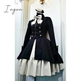 Ingvn - Trends high quality Medieval renaissance sweet lolita dress vintage falbala bowknot high waist victorian dress kawaii girl gothic lolita op loli cos