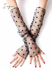 Ingvn - Sun Protection Mesh Lace Sleevelet
