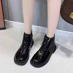 Ingvn Female Ankle Boots Waterproof Booties Elegant with Low Heels Footwear Round Toe Short Shoes for Women Work Y2k Autumn Trend