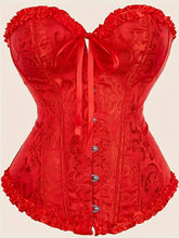 Vintage Chic Floral Corset Bustier - Sculpting Body Shaper with Bow Tie Fishbone Support, Tummy Control, and Smooth Silhouette - Women's Lingerie and Shapewear for a Confident Hourglass Figure