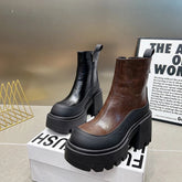 Ingvn Vintage Punk Style Women Ankle Boots Fashion Modern Short Booties Ladies Elegant Thick Heels Botas Mujer