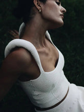 Mozision Backless Knit Sweater Crop Tops For Women Vest Fashion Spaghetti Strap Sleeveless Knitted Tank Tops Ladies Camis Tops