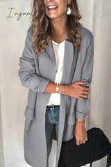 Ingvn - Solid Color Long Sleeve Tops(5 Colors)
