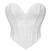 Elegant Strapless Tummy-Control Shapewear Corset | Adjustable Lace-Up | Sexy Knit Bustier | Medium Support Lingerie