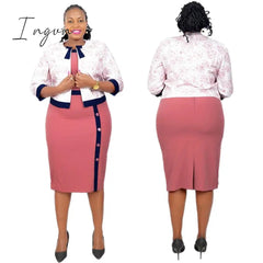 Ingvn - 2 Piece Set African Dresses for Women African Femme Dashiki Print Africa Dress Clothes Ankara Dresses Ladies