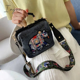 Ingvn - Designer Luxury Handbags Crossbody Bags Elephant Embroidered Bags for Women Leather Handbag Messenger Bag Purses Satchels