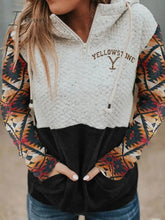 Ingvn - Women's Printed Hooded Fleece Shirt Long Sleeve Sweater Coat